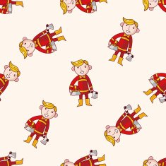 fireman cartoon sticker icon N9