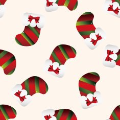 Christmas stocking cartoon sticker icon