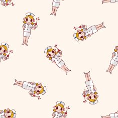 nurse cartoon sticker icon N7