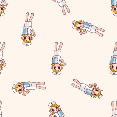nurse cartoon sticker icon N8
