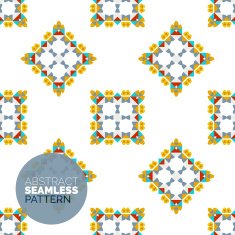 Vector colorful seamless geometric pattern Modern stylish abstract texture N113