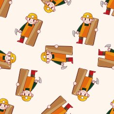 worker cartoon sticker icon N17