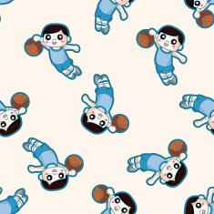 basketball player cartoon sticker icon N7