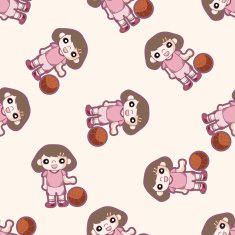 basketball player cartoon sticker icon N9