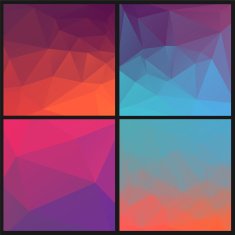 Set of abstract geometric triangles backgrounds N2