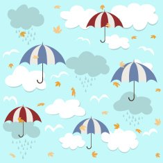 Seamless pattern with umbrellas N6