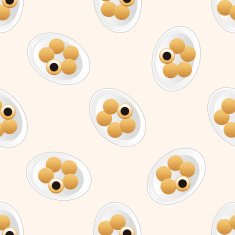 chinese food cartoon seamless pattern background N2