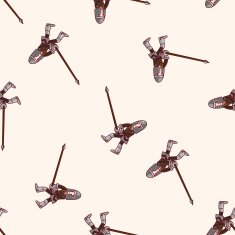 knight cartoon seamless pattern background N5