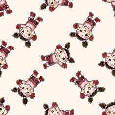 boxer cartoon seamless pattern background N5