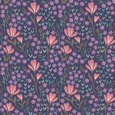 Seamless Floral Pattern on dark background
