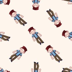 mafia cartoon seamless pattern background