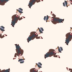 mafia cartoon seamless pattern background N2