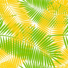 Palm Leaf Seamless Pattern Background Vector Illustration N6