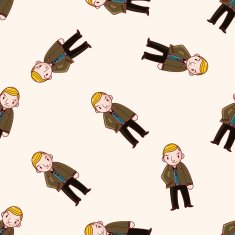 mafia cartoon seamless pattern background N3