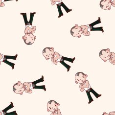 mafia cartoon seamless pattern background N4