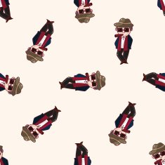 mafia cartoon seamless pattern background N6