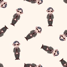 mafia cartoon seamless pattern background N7
