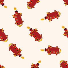 spaceship cartoon seamless pattern background N3