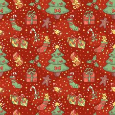 Christmas pattern with confetti