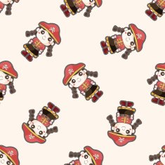 pirate cartoon seamless pattern background N2
