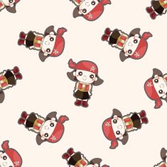 pirate cartoon seamless pattern background N5