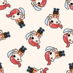 pirate cartoon seamless pattern background N6