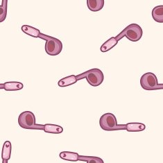kitchenware spoon cartoon seamless pattern background