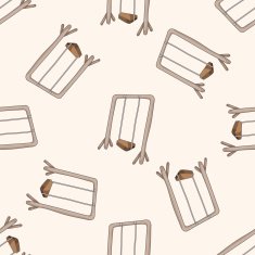 Amusement park facilities cartoon seamless pattern background N7