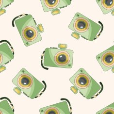 camera cartoon seamless pattern background N3