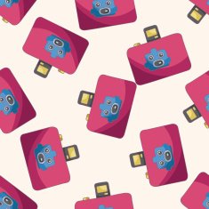 camera cartoon seamless pattern background N8