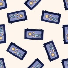 radio cartoon seamless pattern background N7