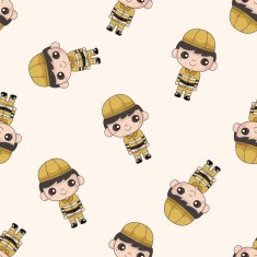 Explorers cartoon seamless pattern background N3
