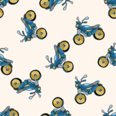 transportation motor cartoon seamless pattern background N5