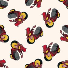 transportation motor cartoon seamless pattern background N7