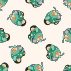 transportation motor cartoon seamless pattern background N9