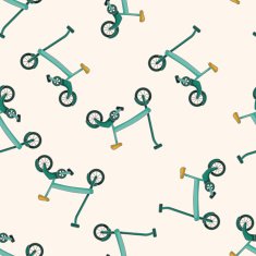 transportation bike cartoon seamless pattern background N5