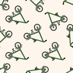 transportation bike cartoon seamless pattern background N6