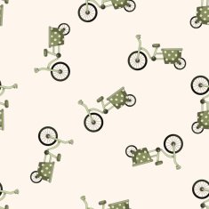 transportation bike cartoon seamless pattern background N8
