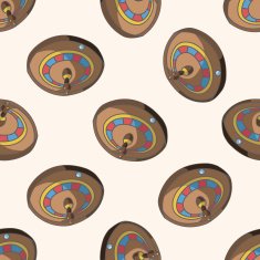 casino roulette cartoon seamless pattern background