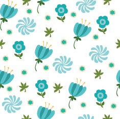 Vector seamless pattern with flowers N20