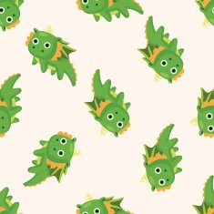 dragon cartoon seamless pattern background N3
