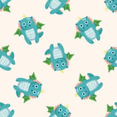 dragon cartoon seamless pattern background N8