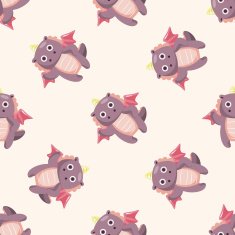 dragon cartoon seamless pattern background N9