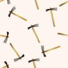 gardening shovel cartoon seamless pattern background N6