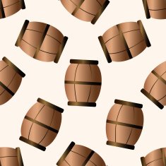 farm cask cartoon seamless pattern background