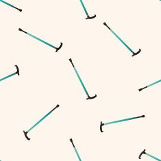 camping crutch cartoon seamless pattern background