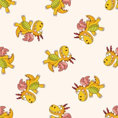 dragon cartoon seamless pattern background N11