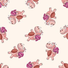 dragon cartoon seamless pattern background N18
