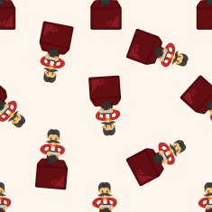 magician cartoon seamless pattern background N5