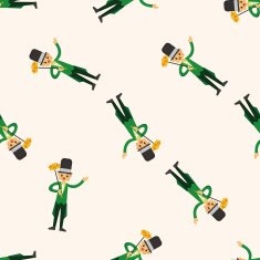 magician cartoon seamless pattern background N7